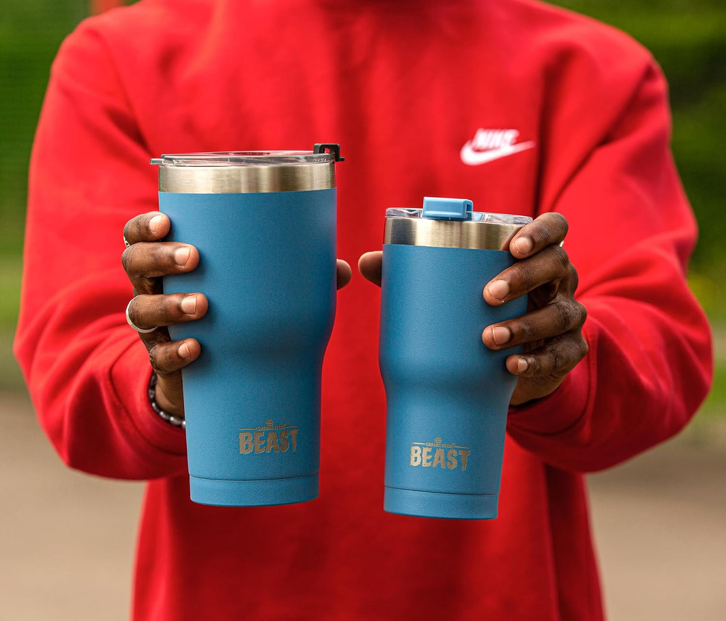 Beast 10 oz Tumbler Stainless Steel Vacuum Insulated Coffee Ice Cup Double Wall Travel Flask (Arctic White)
