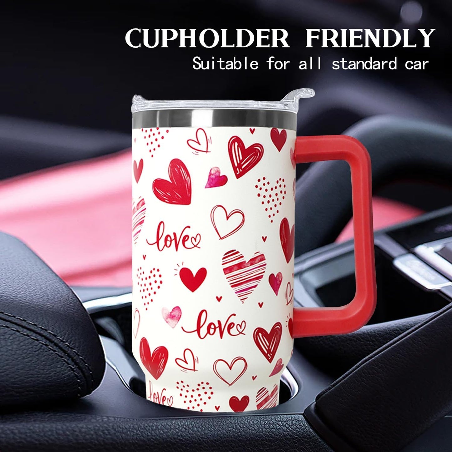Ceovfoi 40 oz Pickleball Coffee Mug Vacuum Insulated Travel Tumbler with Handle, Lid & Straw - Perfect Pickleball Gifts for Players, Coaches, Lovers | Pickleball Accessories
