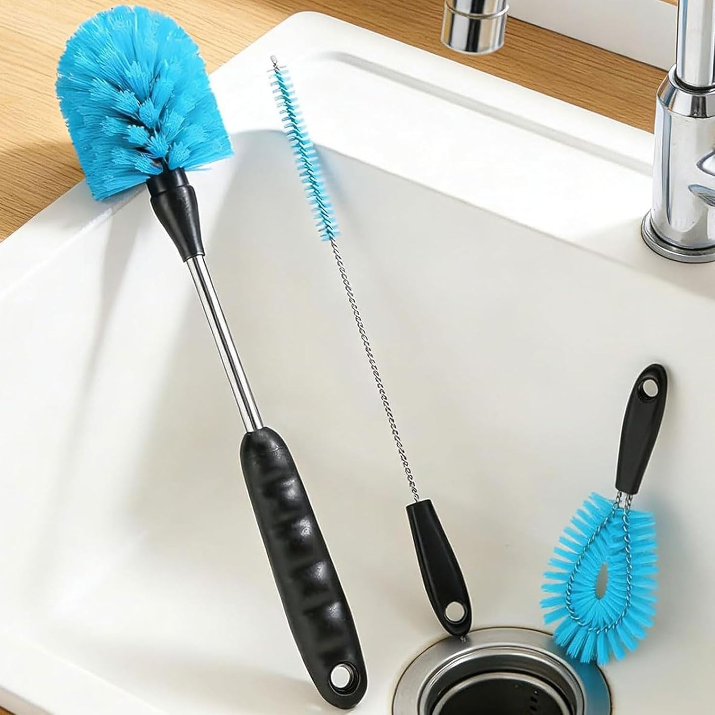 Water Bottle Cleaner Brush，Bottle Brush Tube Cleaning Lab Set with Long Handle，for Cleaning Beer Bottles, Wine Bottles,Bong，Straw Cleaner ，Crevice Cleaning，Straw Cleaner，Baby Bottle