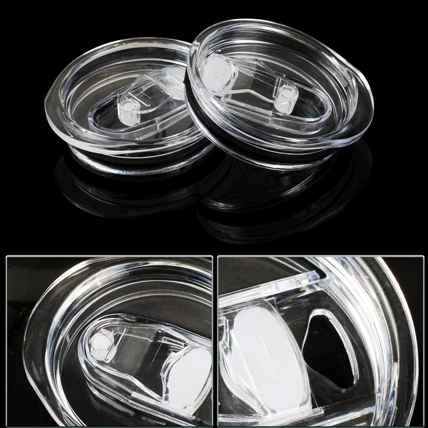 20 oz Skinny Tumbler Replacement Lids Spill Proof Splash Resistant Lids Covers for 2.76in Cup Mouth Compatible with YETI Rambler and More Tumbler Cups (20 oz, 2 Pack)