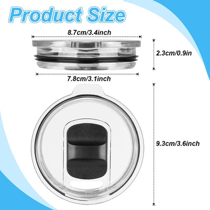 4 Pack 20 oz Tumbler Lids for YETI, Magnetic Slider Replacement Lids for YETI 20 oz Tumbler, 10/24 oz Mug and 10 oz Lowball, Travel Spill Proof Cup Lids Covers with Magnetic Slider Switch, BPA Free