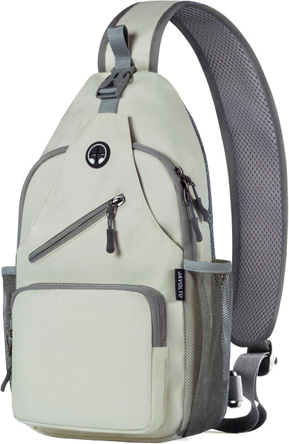 Javolto Sling Bag for Men Crossbody Backpack, Small Sling Backpack Mens Shoulder Bag, Casual Daypack Hiking Bag for Travel