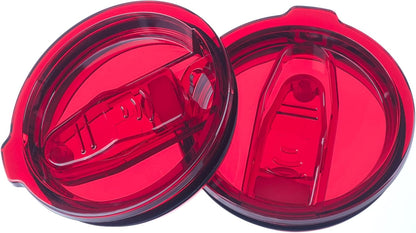 2 Replacement Lids for Stainless Steel Tumbler Travel Cup - Fits OF Inner diameter 3.7 to 3.74 INCH Yeti Rambler and others (Transparent) (30 OZ)