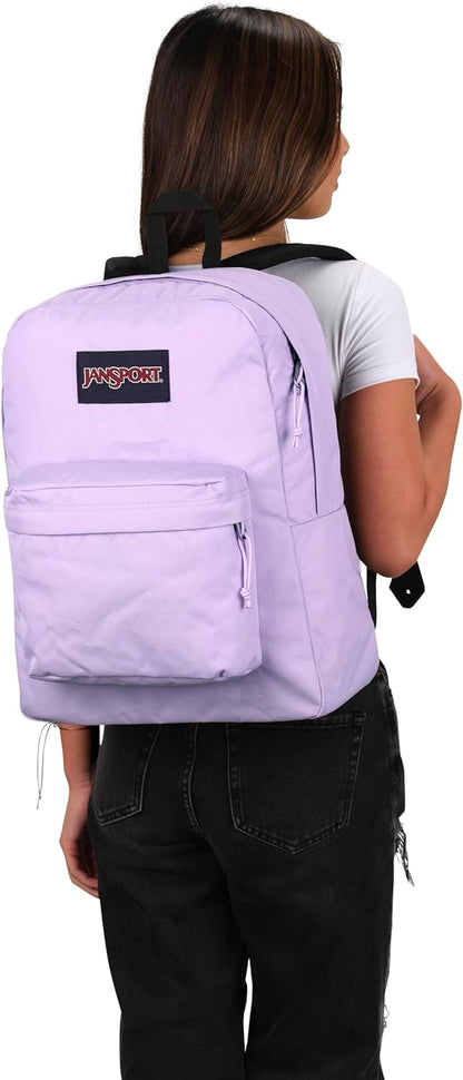 JanSport SuperBreak One Backpacks - Durable, Lightweight Bookbag with 1 Main Compartment, Front Utility Pocket with Built-in Organizer - Premium Backpack, Black - Colors B