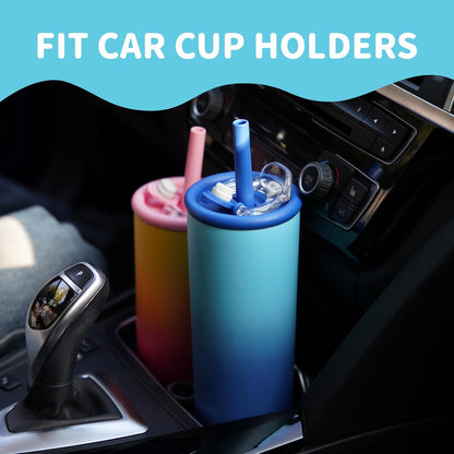 Konokyo 25oz Insulated Tumbler with Lid and Straw, Reusable Iced Coffee Cup with Lid, Travel Coffee Mug, BPA-Free, Leak-Proof and Durable, Oasis