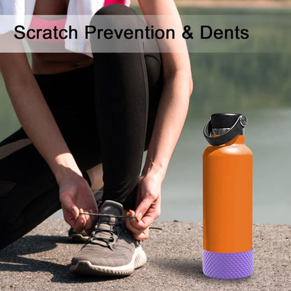 WUQID Water Bottle Boot, Diamond Silicone Boot Compatible with Stanleyy Tumbler 20-40oz & Hydroo Flask Bottle 12oz-24oz, Reduces Dents Sleeve Cover for More Bottles/Tumblers Bottom of 2.83-2.95in