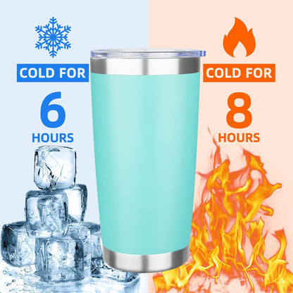 20oz Tumbler with Lid Stainless Steel Insulated Tumblers Travel Coffee Tumbler Bulk Double Wall Vacuum Insulated Water Cup Gifts for Christmas Women Men Her Him Home Office(Navy Blue, 1pack)