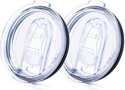 Replacement Lids for 20 oz Stainless Steel Tumblers, Spill-Proof Slider Design, 2-Pack