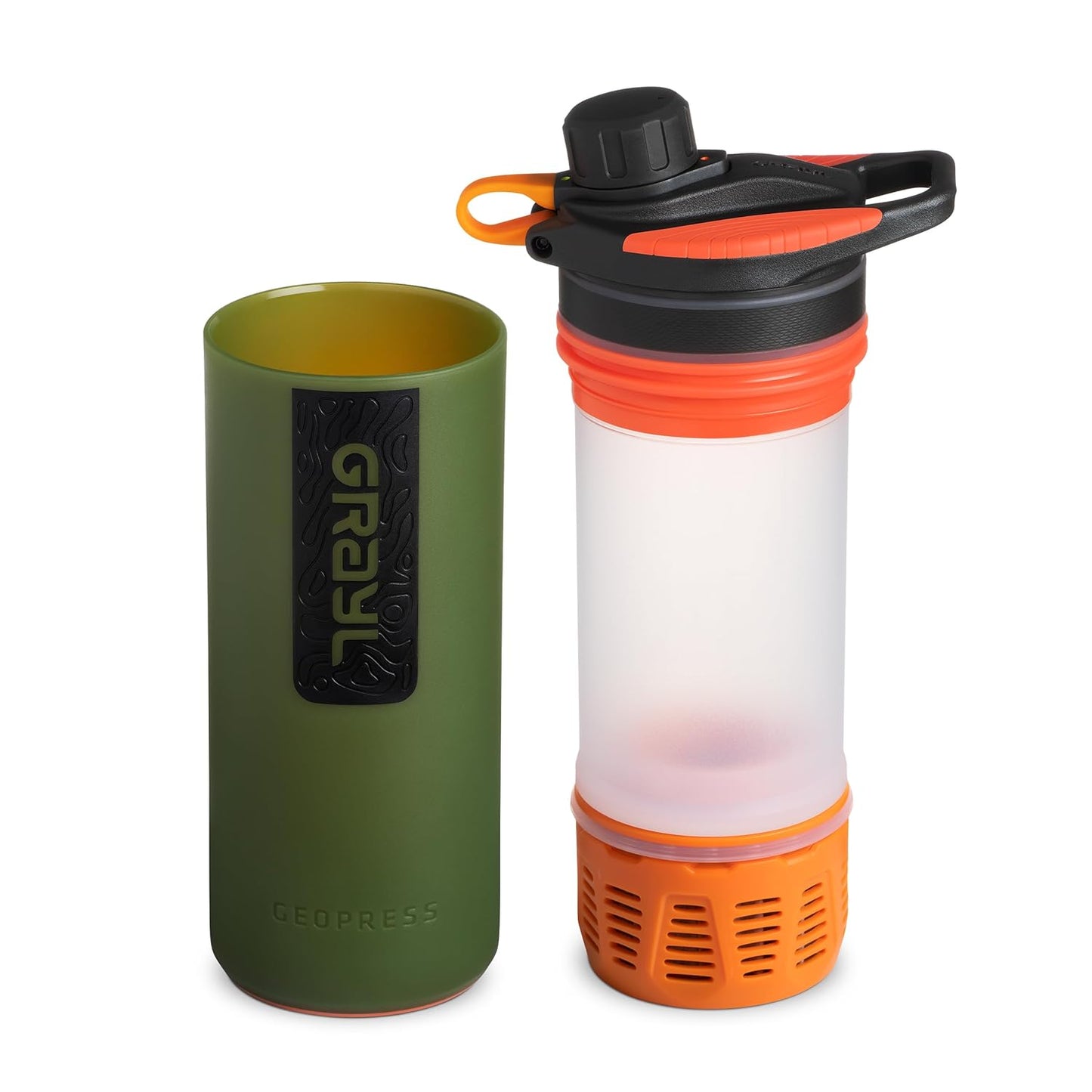 GRAYL GeoPress 24 oz Water Purifier Bottle - Filter for Hiking, Camping, Survival, Travel (Bali Blue)