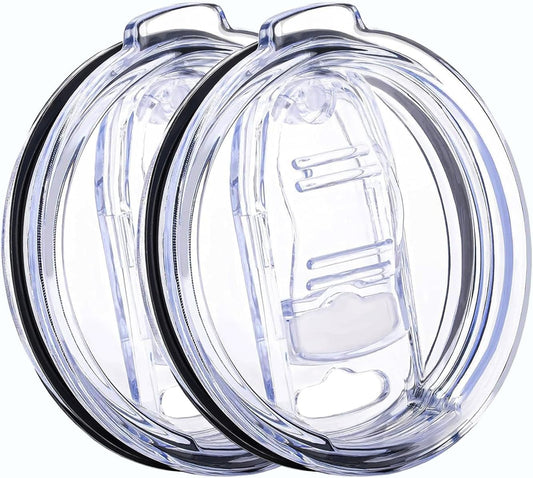 2 Pack 20 oz Tumbler Lid Replacement Lis Spill Proof Splash Resistant Slider Mug Toppe for Yeti Ramble and More Coffee Mugs