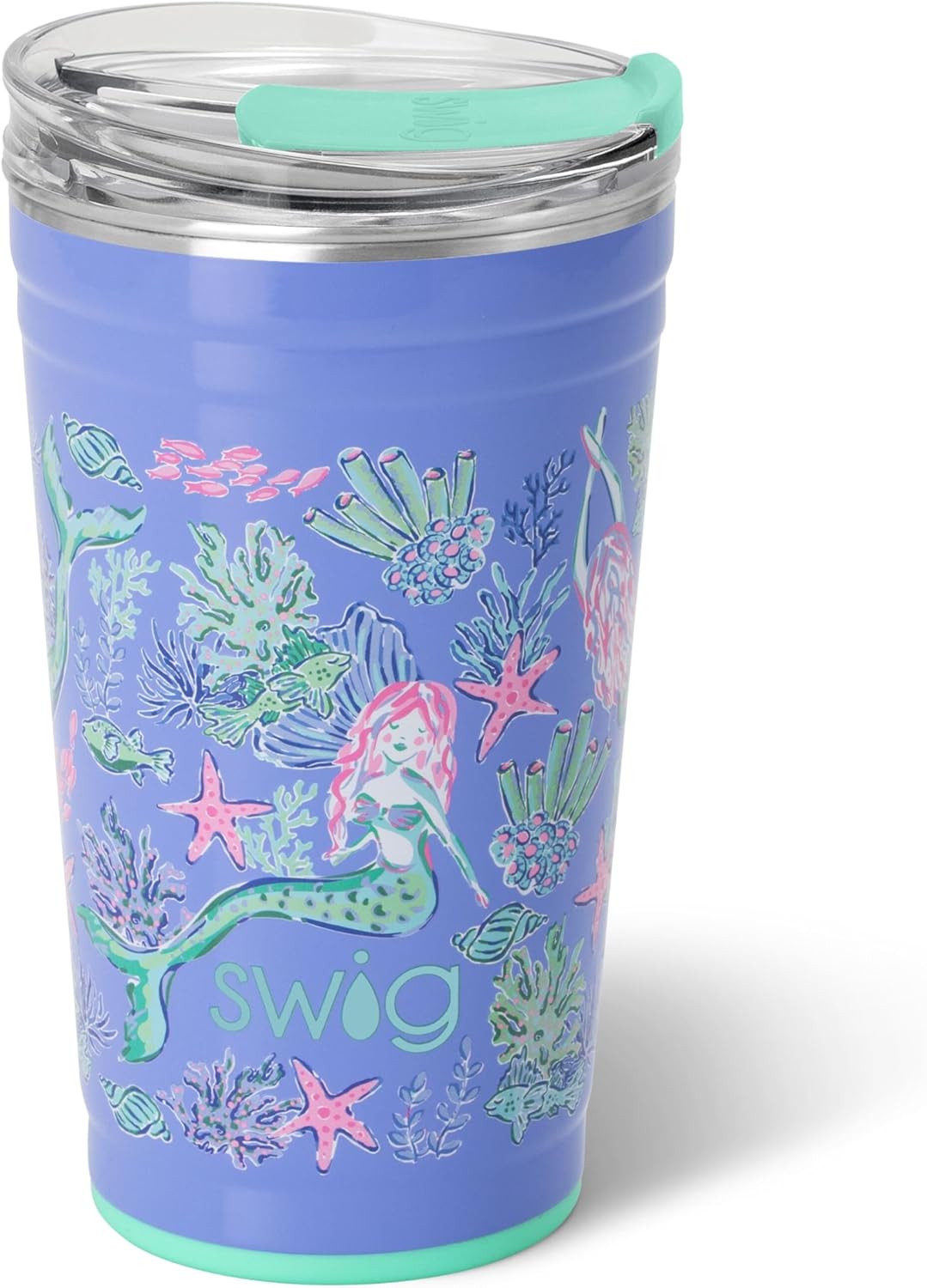 Swig Life 32oz Insulated Tumbler, Travel Coffee Tumbler with Lid, Cup Holder Friendly Travel Coffee Mug, Stainless Steel with Lid (Hayride)