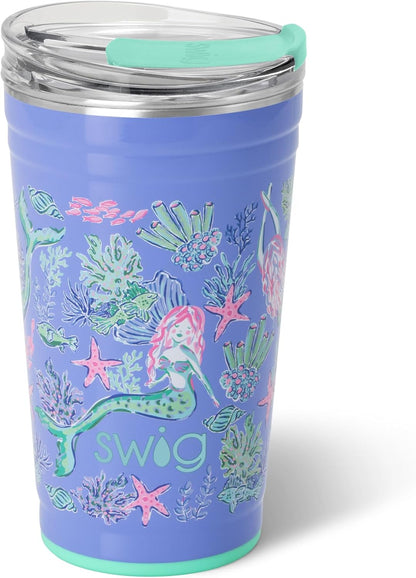 Swig Life 32oz Insulated Tumbler, Travel Coffee Tumbler with Lid, Cup Holder Friendly Travel Coffee Mug, Stainless Steel with Lid (Hayride)