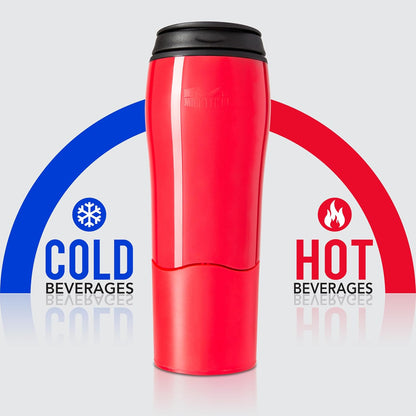 Mighty Mug Plastic Travel Mug, No Spill Double Wall Tumbler, Cold/Hot, Cup-Holder Friendly, Dishwasher Safe, (Cream, 12oz)