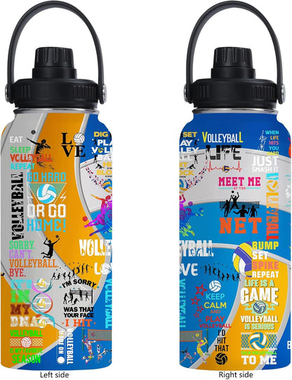 Pickleball Water Bottle 32oz Stainless Steel Insulated Vaccum with Lid, Pickleball Gifts for Pickleball Players, Pickleball Lovers, Women Girls Ladies