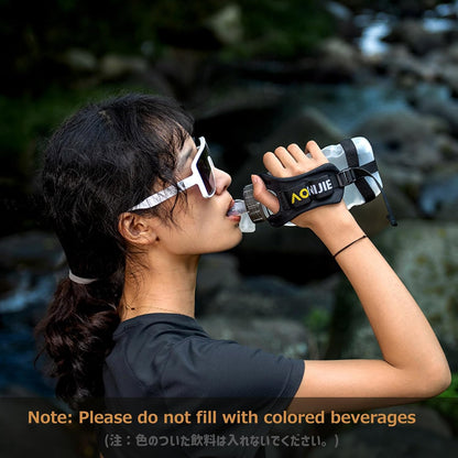 Azarxis TPU Soft Flask Collapsible Water Bottle Running Folding Gel Water Reservoir Handheld for Hydration Pack Hiking Cycling Climbing Jogging Marathon Trail Race
