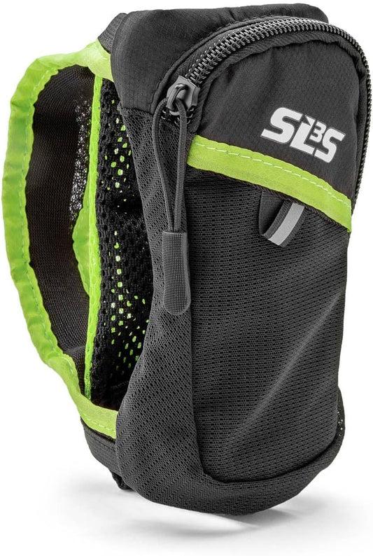 SLS3 Water Bottle Holder for Running - Fits 16oz Standard Bottles - Lightweight & Breathable Running Water Bottle Hand Strap Grip with Zip Pocket for Small Runners Essentials