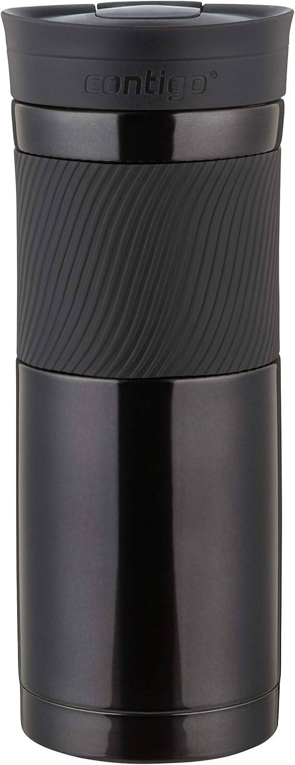 Contigo Byron Snapseal Travel Mug, Stainless Steel Thermal mug, vacuum flask, leakproof tumbler, coffee mug with BPA free Easy-Clean Lid, 470 ml, Vivacious