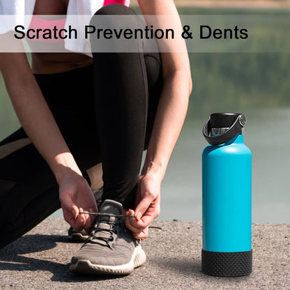 WUQID Water Bottle Boot, Diamond Silicone Boot Compatible with Stanleyy Tumbler 20-40oz & Hydroo Flask Bottle 12oz-24oz, Reduces Dents Sleeve Cover for More Bottles/Tumblers Bottom of 2.83-2.95in