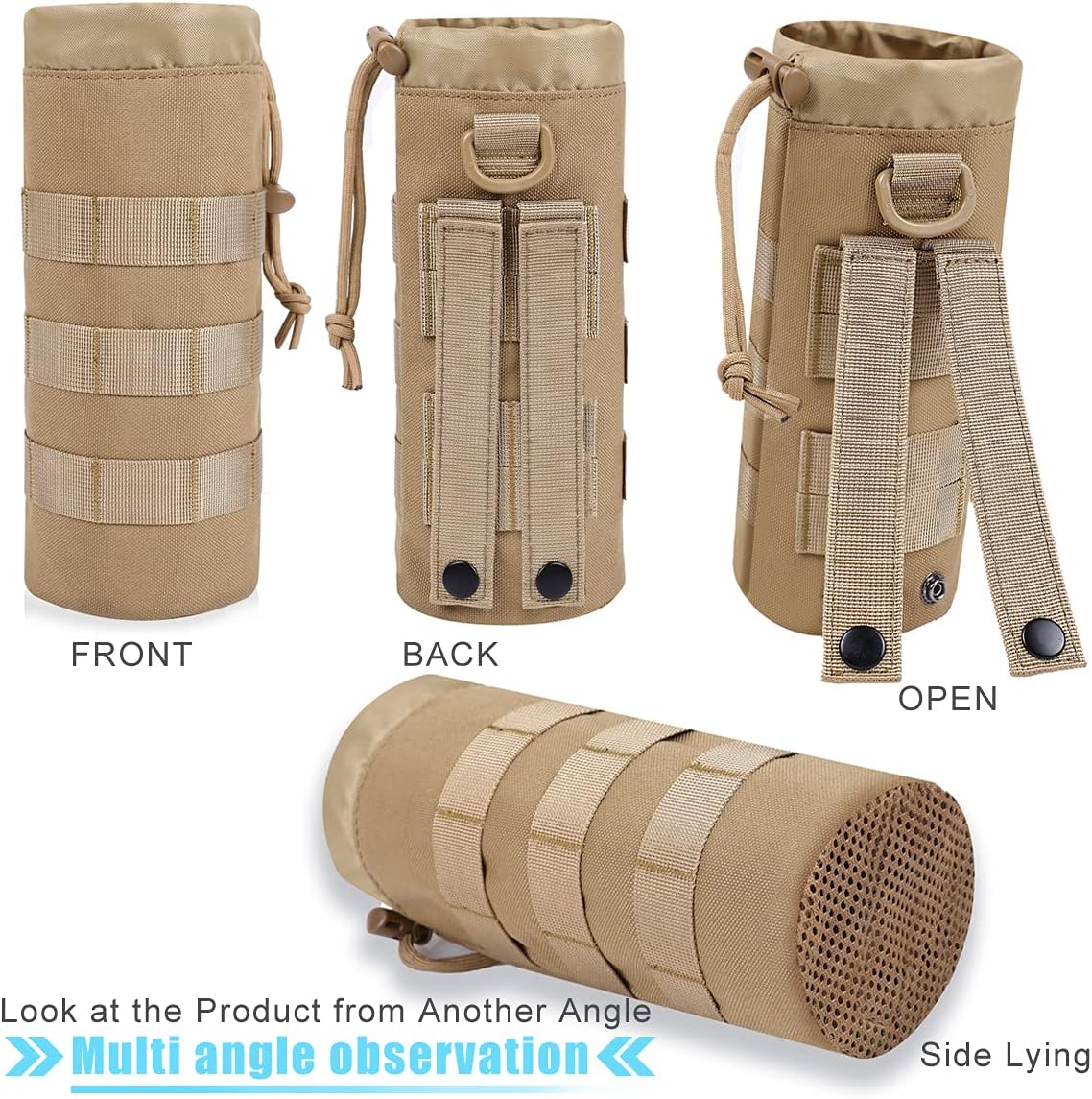 Molle Water Bottle Holder, Water Molle Attachments, Molle Water Bottle Pouch, Tactical Backpack Attachment Pouches