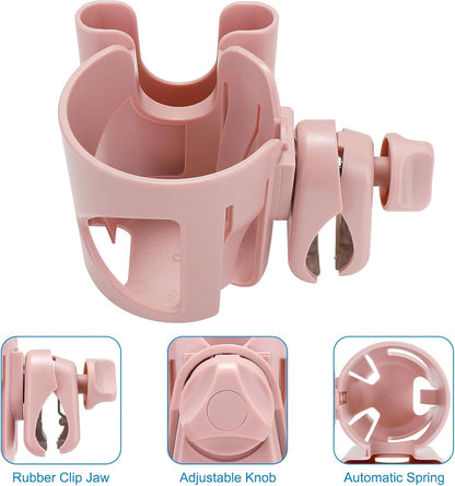Accmor Stroller Cup Holder, Universal Cup Holder for Walker Wheelchair Bike, 360° Rotatable Stroller Cup Holder Attachment Accessories for Walker, Wheelchair, Scooter