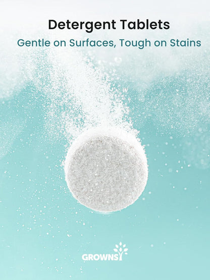 GROWNSY Bottle Washer Detergent Tablets, 130 Count, Deep Cleaning, Compatible with All Brands of Baby Bottle Washers, Removes Milk Residue, Grease & Odor from Bottles and Pump Parts