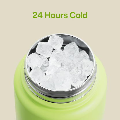 ENCOOL Insulated Water Bottle with Straw Stainless Steel Water Bottle, Leak-Proof, BPA-Free, Double Wall Vacuum Keeps Cold for 24 Hours for Sports, Travel, School (26 oz, Cotton Candy) - Colors C