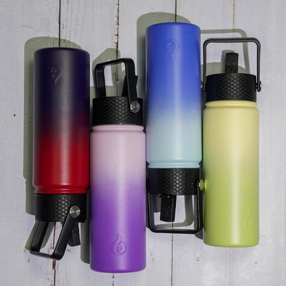 BJPKPK Insulated Water Bottles with Straw Lid, 40oz Stainless Steel Water Bottles with 3 Lids, BPA Free Leakproof Thermo, Tumblers, Cups for Sports, Gym- Midnight - Colors A