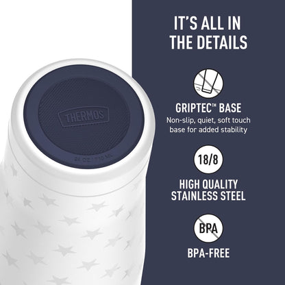 THERMOS ICON SERIES, Stainless Steel Tumbler with Slide Lock, 18 Ounce, Mystic Navy