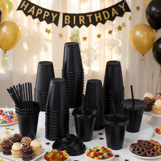 Sieral 30 Pack Cups with Lids and Straws Kids Tumbler with Straw Reusable Water Bottle Iced Coffee Travel Mug Adults Plastic Cups for Parties 16 oz (Candy Colors)