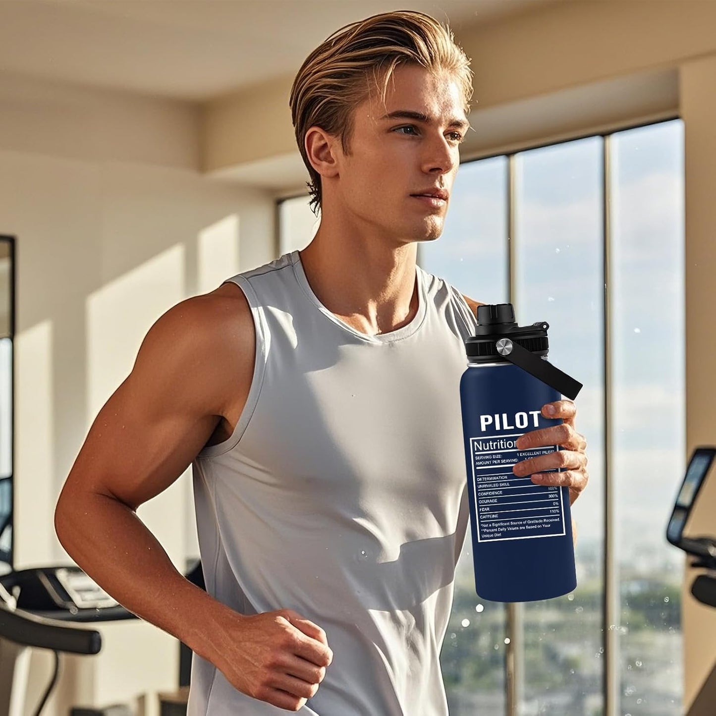 Pickleball Water Bottle 32oz | Insulated Stainless Steel Travel Tumbler with Lid Leak-Proof Keep Hot or Cold, BPA-Free |Dink Responsibly Gifts for Pickleball Lovers