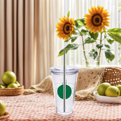 10.5 Inch Stainless Steel Straws Replacement for Starbucks Cold Cup Venti 24 oz, 6 PCS Straight Reusable Metal Straw with Cleaning Brush, 10.5" X 0.31" Compatible with Starbucks Tumblers