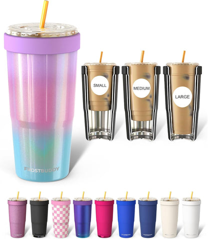 Frost Buddy Togo Buddy | 30 oz Stainless Steel Vacuum Insulated Tumbler | To Go Coffee Cup – Iced Coffee Cups, Iced Coffee Sleeve, Travel Mug, Thermal Cup for Hot & Cold Drinks, Dunkin Cup (Pencil) - Colors A