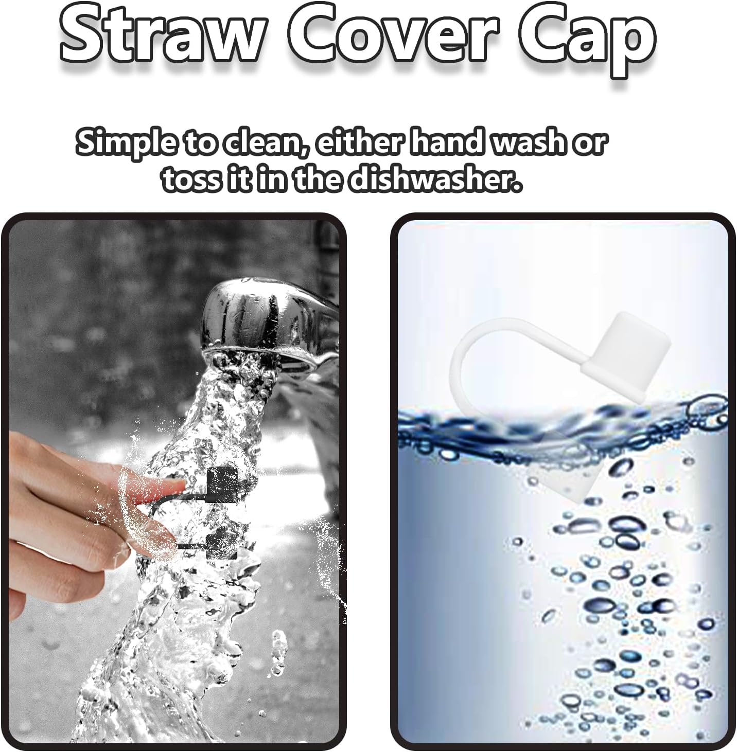 7Pcs Straw Cover Cap for Stanley Cup,Simple 10mm(0.4inch) Silicone Straw Toppers for Stanley 40&30oz Tumbler Accessories-Multicolor