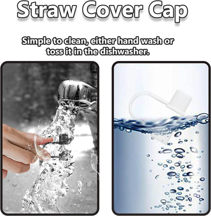 7Pcs Straw Cover Cap for Stanley Cup,Simple 10mm(0.4inch) Silicone Straw Toppers for Stanley 40&30oz Tumbler Accessories-Multicolor