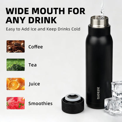 BJPKPK Stainless Steel Water Bottle,21oz insulated Reusable Bottle,Leakproof Metal Thermal Flask Double Wall,Keep Drinks Cold and Hot,Mint Green