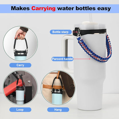 Wongeto Paracord Handle Strap for Stanley Cup - Heavy Duty Compatible with Stanley 40oz 30oz Tumbler, Stanley Cup Accessories
