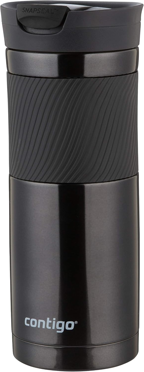 Contigo Byron Snapseal Travel Mug, Stainless Steel Thermal mug, vacuum flask, leakproof tumbler, coffee mug with BPA free Easy-Clean Lid, 470 ml, Vivacious