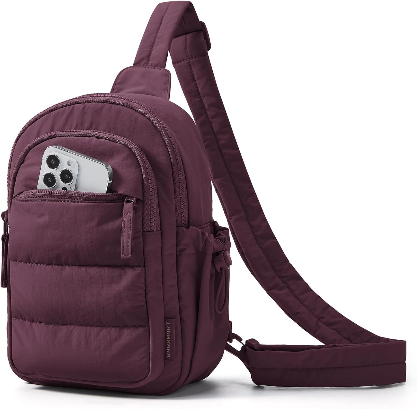 BAGSMART Small Sling Bag for Women, Puffer Crossbody Bag Purses Hobo Handbag Fanny Packs for Travel Hiking
