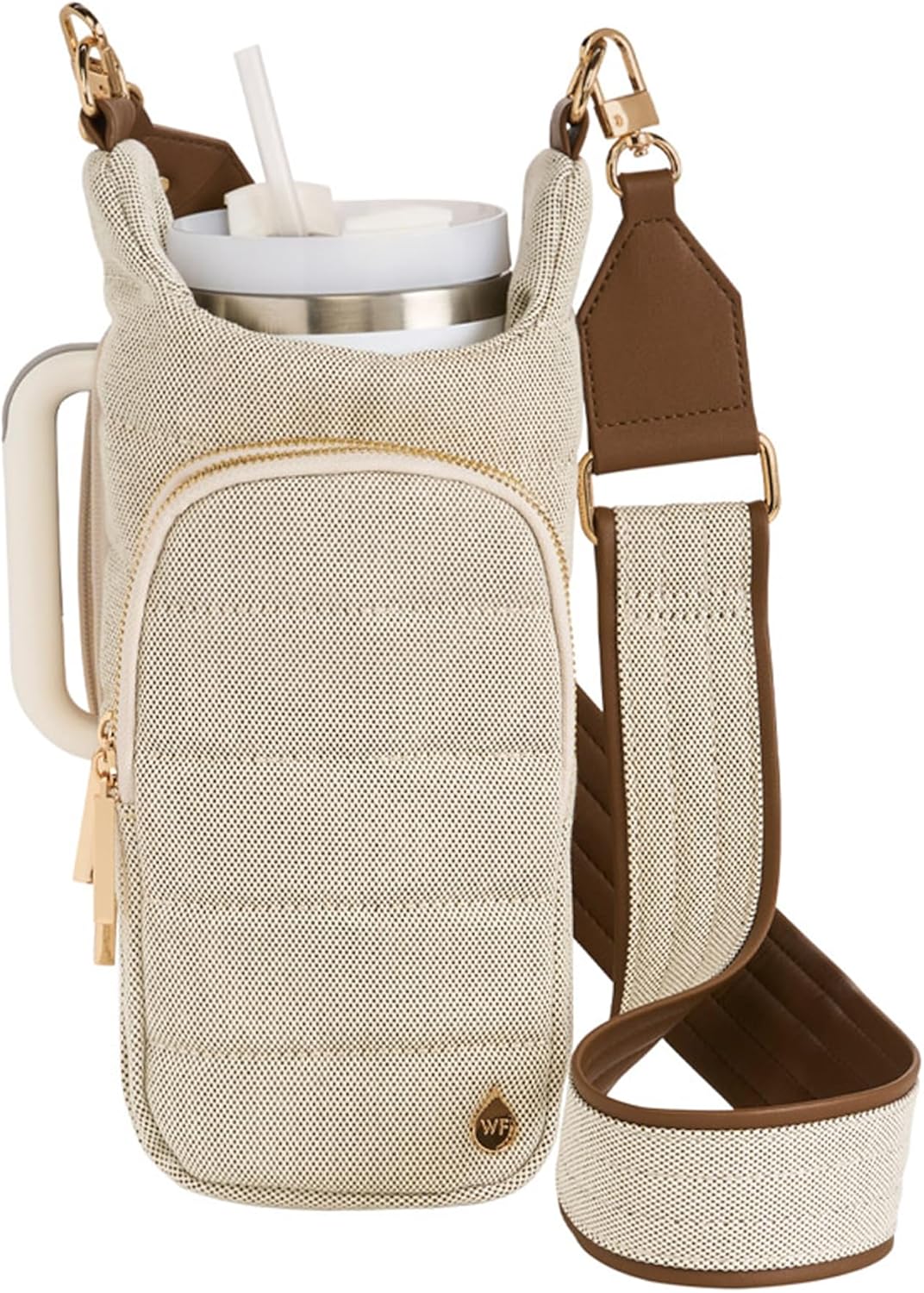 WanderFull Original HydroBag Handle® Zipper Slot for Handle, Hands-Free Crossbody Water Bottle Holder & Tumbler Accessories