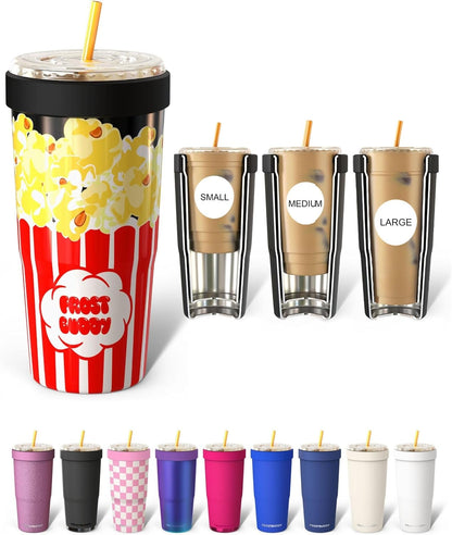Frost Buddy Togo Buddy | 30 oz Stainless Steel Vacuum Insulated Tumbler | To Go Coffee Cup – Iced Coffee Cups, Iced Coffee Sleeve, Travel Mug, Thermal Cup for Hot & Cold Drinks, Dunkin Cup (Pencil) - Colors B