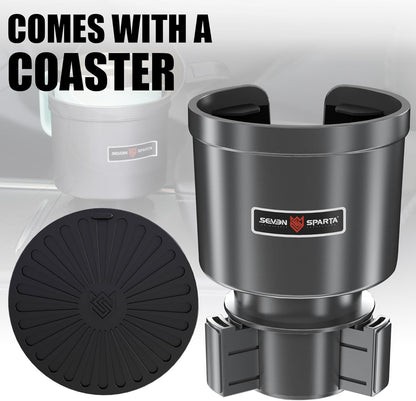 Upgraded Car Cup Holder Expander Adapter with Offset Adjustable Base, Compatible with Yeti 14/24/36/46oz Ramblers, Hydro Flasks 32/40oz, Other Large Bottles Mugs in 3.5"-4.0", 1 Pack