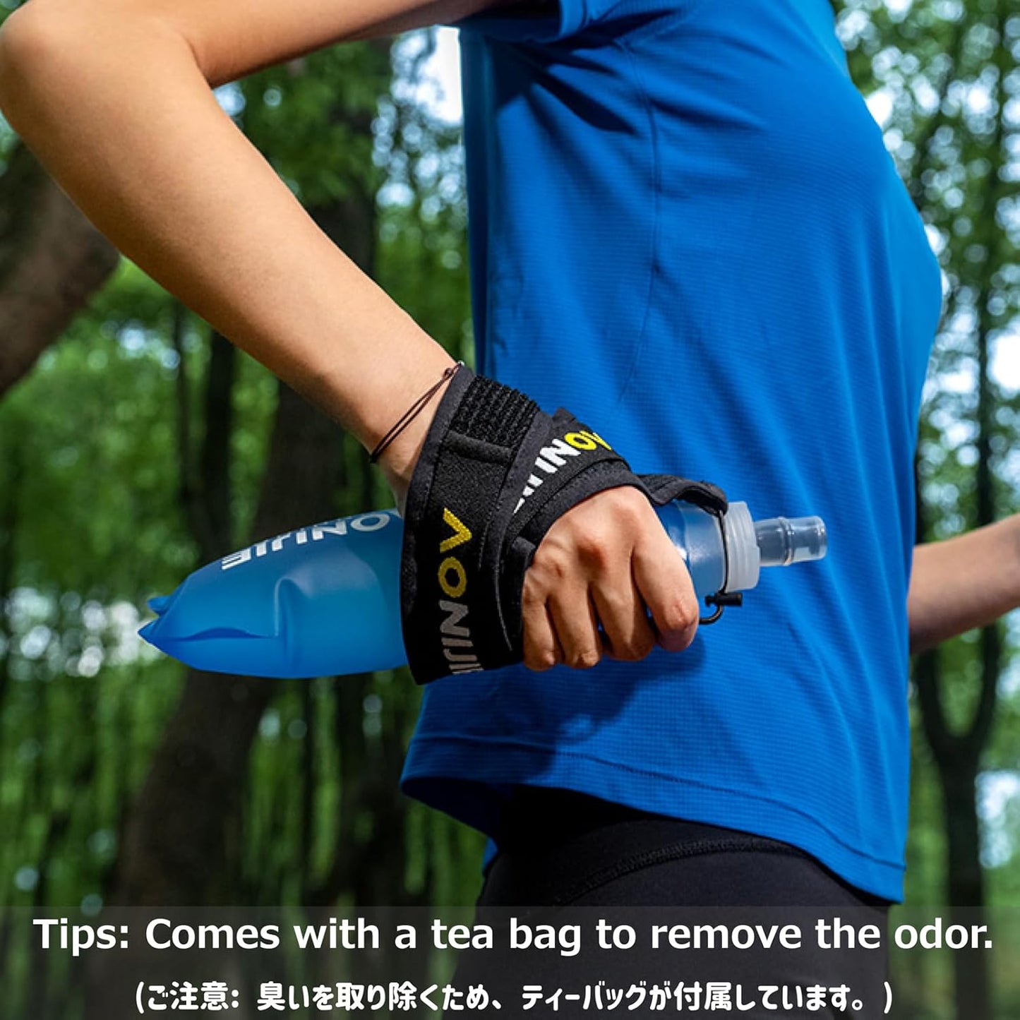 Azarxis TPU Soft Flask Collapsible Water Bottle Running Folding Gel Water Reservoir Handheld for Hydration Pack Hiking Cycling Climbing Jogging Marathon Trail Race