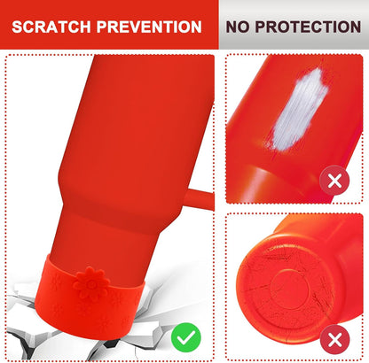 Hpbel Protective Silicone Boot for Stanley Cup Accessories Compatible with Stanley Cup Boot 40/30z and More Bottles with 2.95in Bottom for Water Bottle Flower Tumbler Accessories