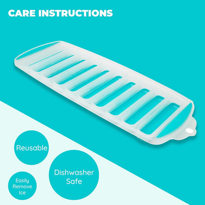 Jacent Resusable Silicone and Plastic Water Bottle Ice Cube Stick Tray, Easy Push & Pop Ice Cubes for Water Sports Bottle: 1 (ONE) Pack Water Bottle Ice Cube Stick Tray