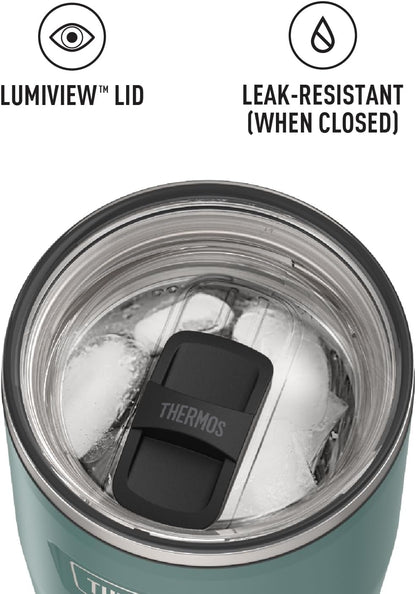 THERMOS ICON SERIES, Stainless Steel Tumbler with Slide Lock, 18 Ounce, Mystic Navy