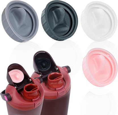 4 Pack Replacement Stopper Compatible with Owala FreeSip Sway 30oz 40oz, Silicone Seal Bottle Cap Mouth Stopper for Owala FreeSip Tumbler 40oz Water Bottle Top Lid Gasket Plug Accessories (Grey)