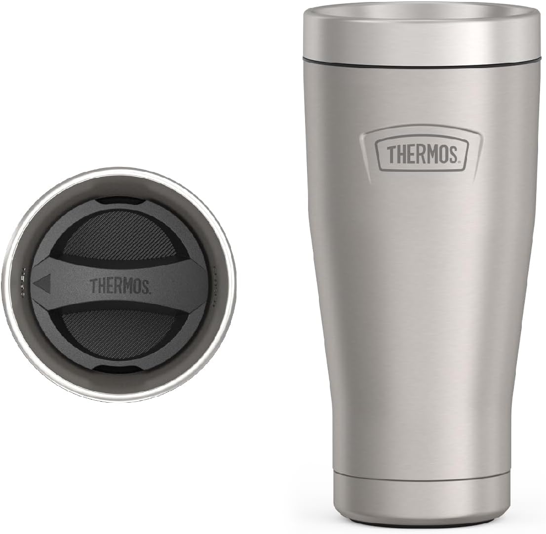 ICON SERIES, Stainless Steel Tumbler, Matte Stainless Steel, 16 oz