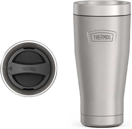 ICON SERIES, Stainless Steel Tumbler, Matte Stainless Steel, 16 oz