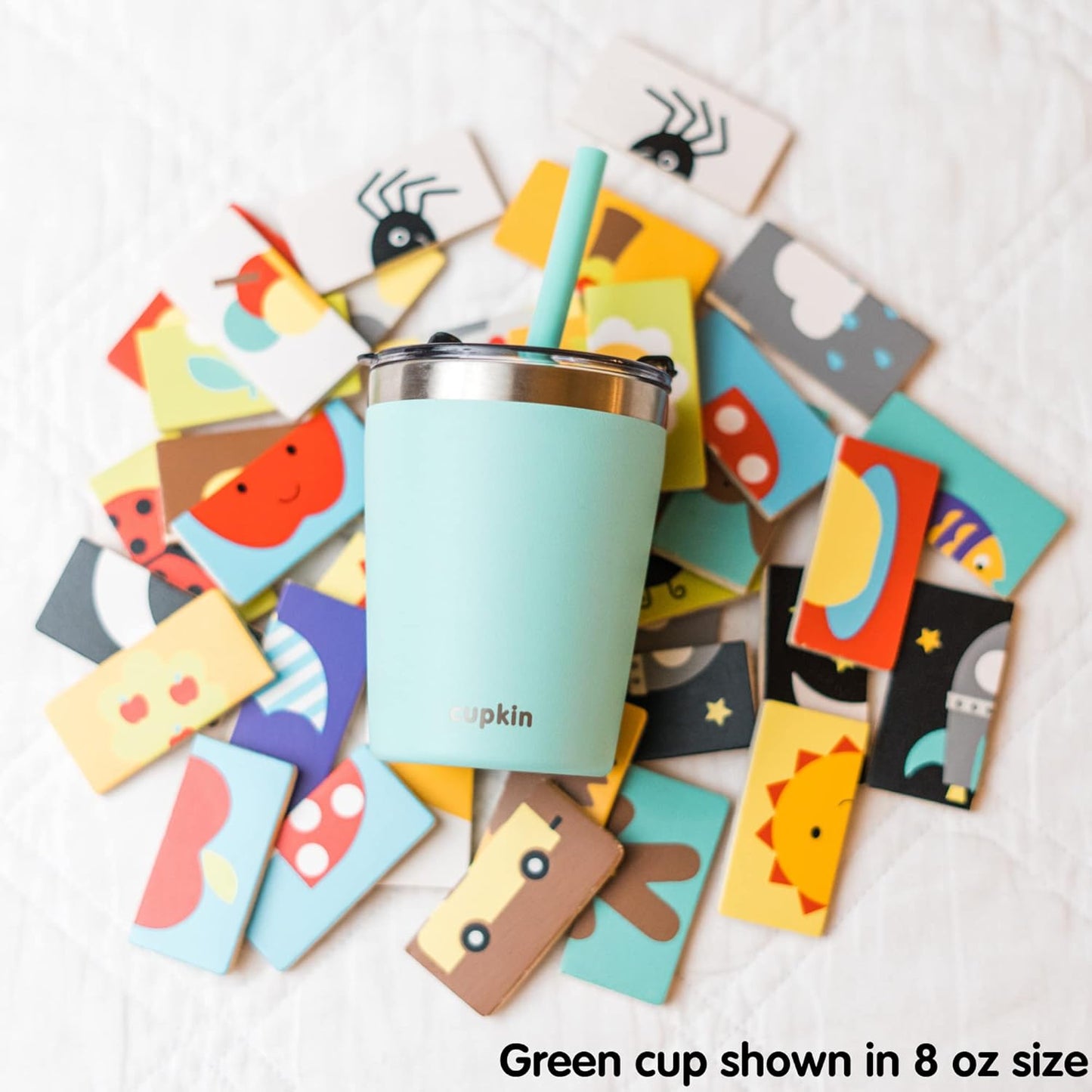 CUPKIN Stainless Steel Insulated Tumbler with Lid and Straw, 20 oz Stainless Steel Cups, Set of 2 Travel Coffee Mug for Adults, Iced Coffee Cup with Lid, Tumbler for Travel (Coral + Yellow)
