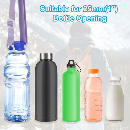 PATIKIL Water Bottle Lanyard, Adjustable Holder Shoulder Strap with Ring Buckle Carrier Clips for Walk Outdoor